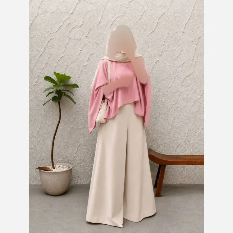 ست پانچ شلوار زنانه کرپ مازراتی مدل پانیز