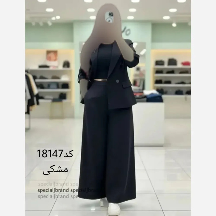ست کت و دامن شلواری زنانه لینن سارا