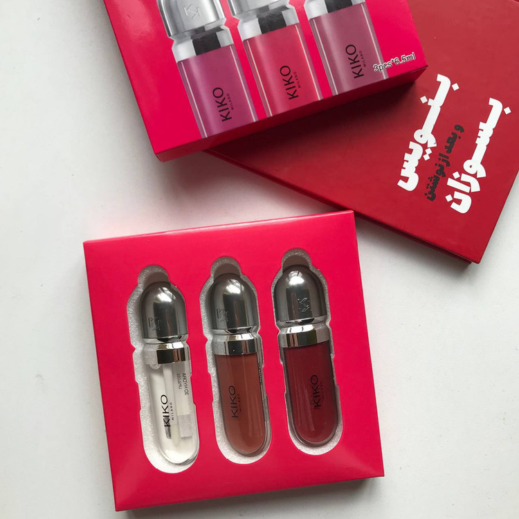 ست رژ لب مایع براق کیکو مدل Glossy Lip Set